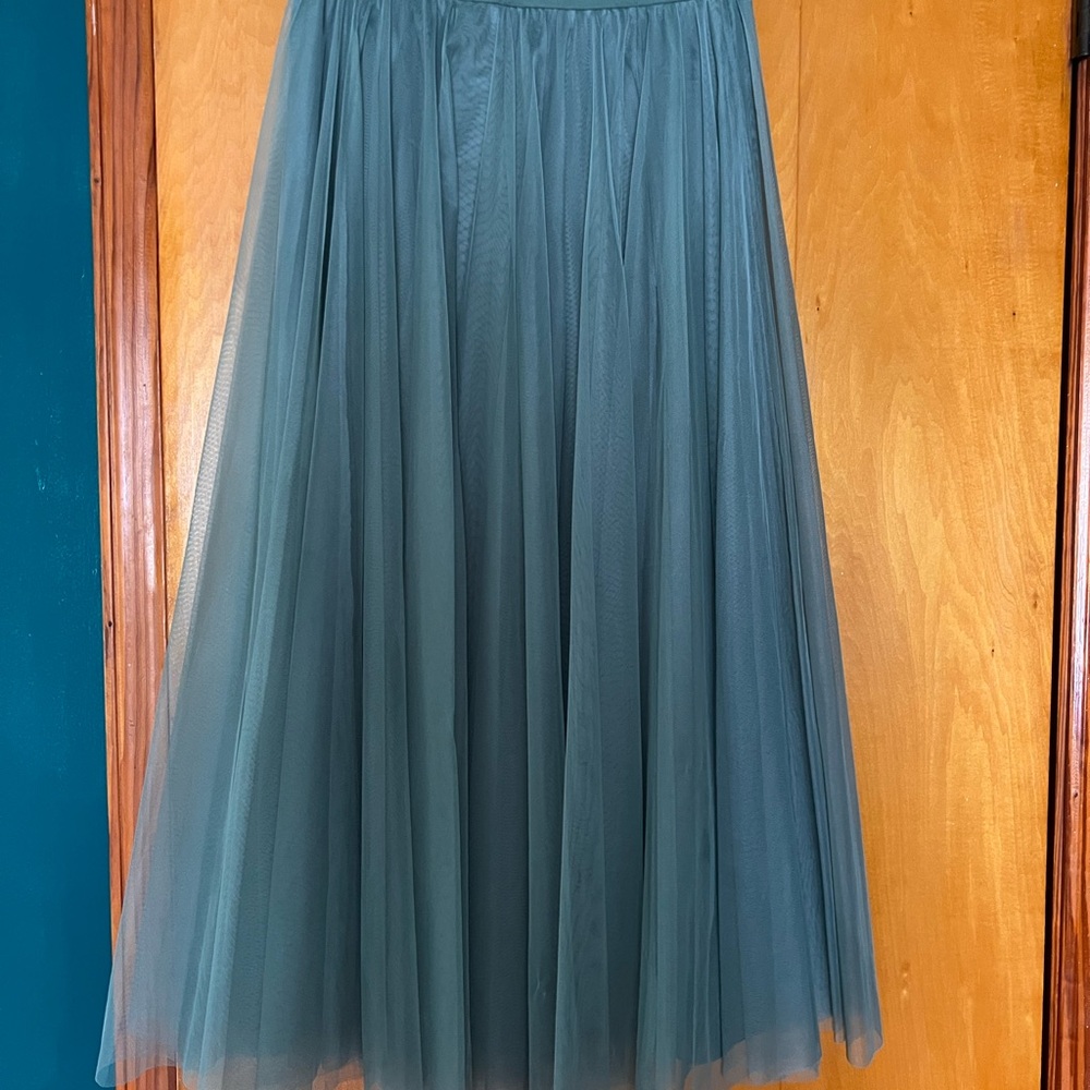 DR2 Teal Midi Tulle Skirt